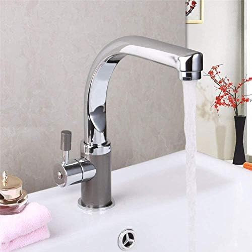 Robinets De Cuisine Robinet Pivotant Pour Lavabo De Salle De Bain Peinture Chromée Et Grise Robinet Mitigeur Monté Sur Pont Robinet Mitigeur Froid Et Chaud