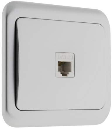 Antaria Unterputz Telefondose - Chrom - Zenitech