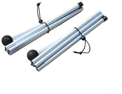 HomeVortex Palo pieghevole per tenda da spiaggia, 1,6/2 m, in lega di alluminio, leggero, portatile, accessorio per campeggio, feste, esterni, 4-5 sezioni (B)