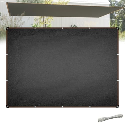 YRHome Sonnensegel 3x4m Rechteckig UV-Schutz 95% Winddurchlässig Robust für Garten Terrasse Balkon aus reißfestem HDPE mit 12m Seilen Anthrazit