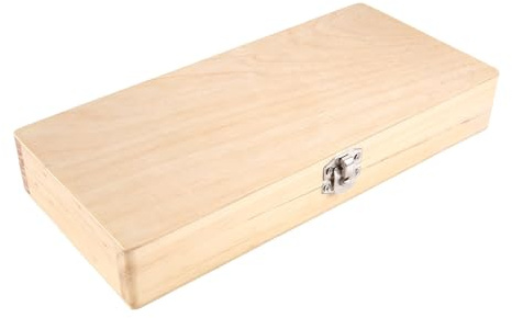 Gosera Wooden Slide Storage Box, Holds 50 Slides, Microscope Slide Box Easy Install