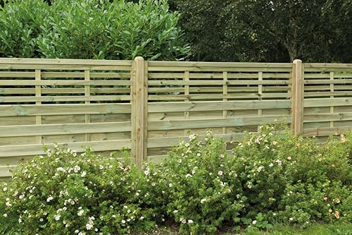 Forest Garden 6' x 4' Kyoto Pressure Treated Decorative Wooden Fence Panel (1.8m x 1.2m)