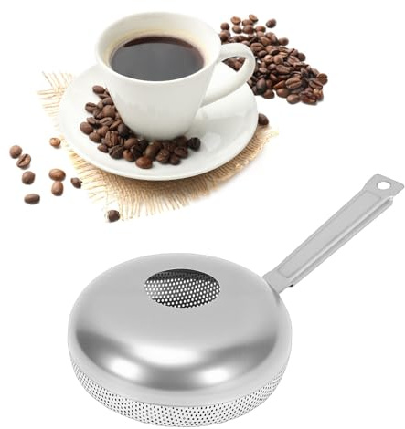 SIXRUN Tostador de Café Manual, Tostador Portátil de Acero Inoxidable para Granos de Café con Malla Fina para un Tostado Uniforme, para el Hogar o Cafetería