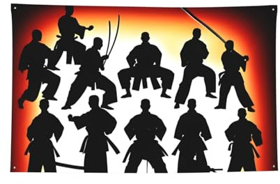 Silhouetten von Kampfdruck, Banner, Heimdekoration, Geburtstagsparty, Hof, Outdoor-Dekoration, Flagge, verschiedene Größen