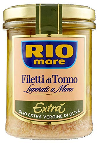 Rio Mare Filetti di Tonno all'Olio Extravergine di Oliva, Lavorati a Mano, 1 Vasetto da 180g