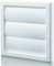 Blauberg White Gravity Grille 125 mm - 5 inch External Ducting Air Vent with Round Spigot and Non-Return Gravity Shutters for Kitchen Ceiling Extractor Fans Bathroom Ventilation Duct Fan Cover