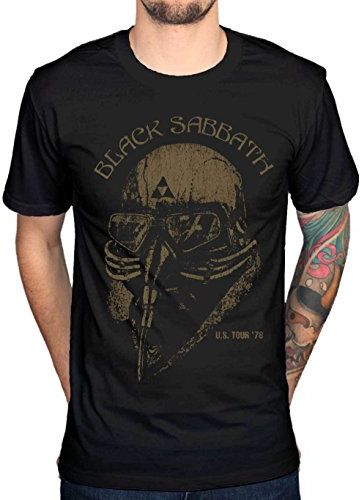 Black Sabbath US Tour 78 Worn by Tony Stark Ironman Mens Black T Shirt (XXL)