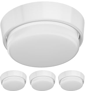 ledscom.de 4 Stück GX53 Lampen-Fassung INEL rund 90mm Ø inkl. LED Lampe 6,105W 560lm weiß