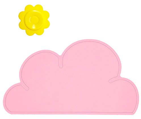 BITEYI Wolken-Form Silikon Wasserdicht Platzdeckchen Potholder Rutschfestes Essensmatte (Rosa)