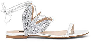 Patrizia Pepe - Silver Sandals in Leather and Glitter - 2V8742 A5C0F1XE Silver Multi - 37