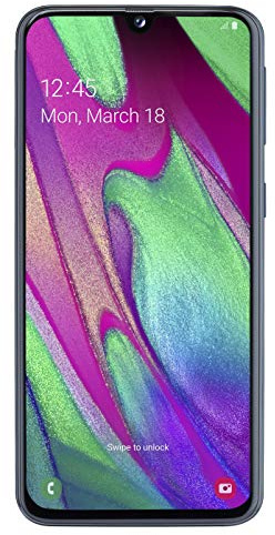 SAMSUNG Galaxy A40 - Smartphone Portable débloqué 4G (Ecran: 5, 9 Pouces - 64 Go - Double Nano-SIM - Android) - Noir - Version Française
