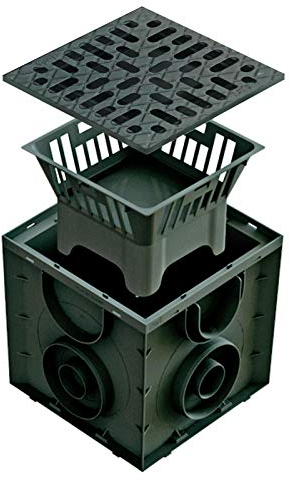 Hofablauf 25 x 25 mit Schmutzfangeimer A15 Entwässerung Gully Hofsinkkasten Guss