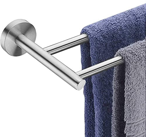 RPEIXYA Doppelter Handtuchhalter, Badezimmer Handtuchstange Bad Bohren Für Wandmontage Handtuchhalter Edelstahl Badetuchhalter Für Badezimmer WC Küche 80cm