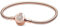 PANDORA Funkelndes Crown O Schlangen-Gliederarmband in Roségold mit 14 Karat rosévergoldete Metalllegierung und Cubic Zirkonia Steinen Signature Collection, 17cm