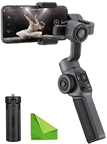 Zhiyun Smooth-5 Professioneller Gimbal Stabilisator für iPhone 13 Pro Max Mini 12 11 XS X XR 8 7 6 Plus Android Smartphone Handy 3-Achsen Gimble w/Gesicht Objekt Tracking Bewegung Zeitraffer POV