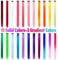 22 PCS Rainbow Colored Hair Extensions Clip In for Girls 22 Inch Colorful Straight Extensions for Party Highlights Accessories Hair Pieces for Women