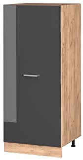 Vicco Armoire Haute R-Line, Anthracite Haute Brillance/Chêne de Force doré, 60 cm