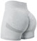 Yiifit Damen Nahtlose Scrunch Lächeln Kontur Yoga Laufen Sport aktiv Übung Fitness-Shorts Hellgrau Medium