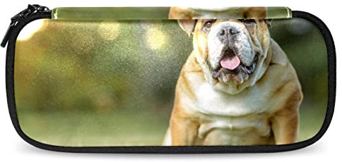 Old English Bulldog Grassland Tired Federmäppchen Schule College Supplies