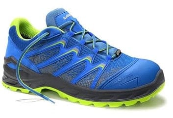 LOWA Sicherheitsschuhe LARROX Work GTX Black Low S3, Farbe:Kornblau, Schuhgröße:43 (UK 8.5)