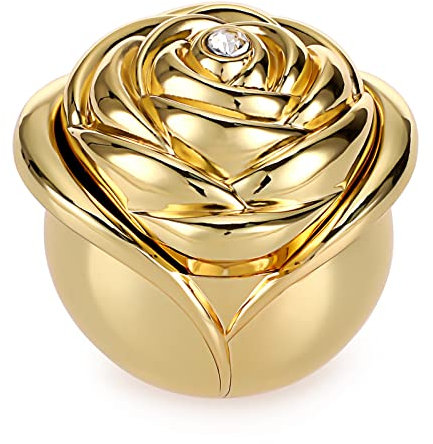 Hipiwe Rose Shape Vintage Jewelry Box - Gold Metal Trinket Organizer Small Jewelry Storage Holder Treasure Box Case Keepsake Box for Rings Earrings Necklace Gift for Girls Women, Large