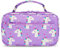 VASCHY Federmäppchen Mädchen, Mäppchen Federtasche mit 2 Fächer und Tragegriff Etui Schlamppermäppchen für Erwachsene/Schule/Arbeit/Büro,Einhörner