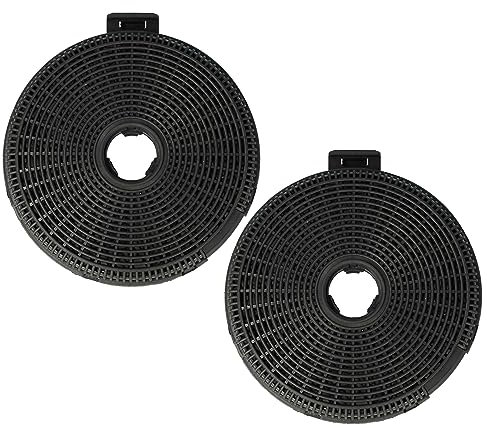 vhbw 2x Aktivkohlefilter kompatibel mit Küppersbusch KDC61.GE, ZUB881, KD 9380.1, KD 9570.1, KD 9610.0 Dunstabzugshaube - 20 cm
