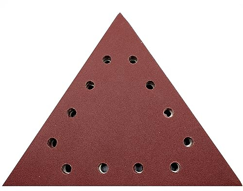 10 Stück Körnung 180 Klett Schleifblätter Schleifscheiben 12 Loch Schleifpapier Dreieck 285 x 285 mm für Deckenschleifer Trockenbauschleifer Einhell BT-SG 710 TE-DW 225 X