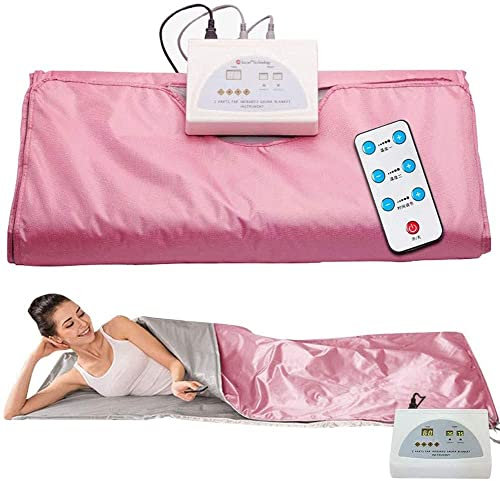Sauna Blanket Far Infrared Heat Sauna Blanket 2 Zone Digital Steamer Sauna Slimming Blanket Body Shaper Weight Loss Professional Detox Therapy Anti Ageing Beauty Machine