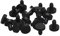 QUARKZMAN 20 Pezzi Tappo in Gomma Nero, J4 Tappi Impermeabili per Fori 4mm / 0,16