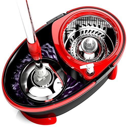 Microfiber Turbo Mop and Bucket Set - Enhanced Floor Cleaning System with Bonus Features vision