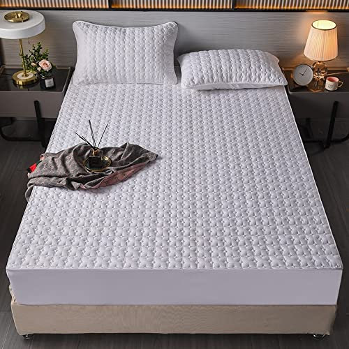 JIANINGHOME Bettlaken mit 160x200cm,Weiches Spannbetttuch, Extra Tief, FüR Einzel, Doppel, Kingsize Und Super-Kingsize-Betten, Waschbarer Matratzenschutz