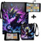 Rangement Classeur Pokemon 900 Cartes Album 9 Pochettes Reversibles Anneaux A4 et Mini Classeur Transport Range 80 Cartes de Collection, Carnet Cahier Livre Carte Pokemon Magic, One piece, TCG, Foot