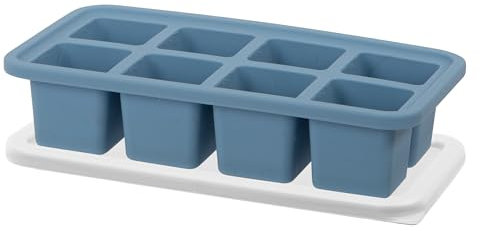 OGGI Prep & Portion Silicone Freezer Trays with Lid - Freezer Molds for Food, Ice Cube Tray, Food Prep Containers, Freezer Storage Containers, for Soup, Smoothie Cubes, Broth, Leftovers - 1/4 Cup