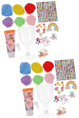 VICASKY 2 Sätze Kreative Handarbeit Bausatz Eisbecher Kinderspielzeug Kinderhandwerk Basteln Für Kinder Modellierspielzeug Für Kinder Kunstknete Für Kinder Bildhauerwerkzeuge Ton