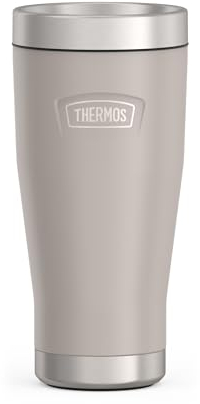 Thermos ICON MUG 0,47l, beige/sandstone mat, Thermobecher 470ml, Kaffeebecher to go Edelstahl, Isolierbecher, 7 h heiß / 22 h kalt, spülmaschinenfest, absolut dicht, BPA-frei
