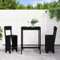 WEMYUFURN 3-TLG. Gartenbar-Set Schwarz Massivholz Kiefer, Outdoor-Sitzgruppe, Terrassen-Lounge-Set, Garten-Couchgarnitur - Wetterbeständig, Komfortabel - für Terrasse, Garten und Balkon