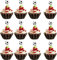 Fussball Cupcake Topper Fussball Muffin Deko, 24 Stück Fußball Kuchen Toppers Fußball Deko Torte Fussball Muffin Deko Tortenaufleger Fussball für Kinder Geburtstag Party, Babyparty, Kuchendekoration