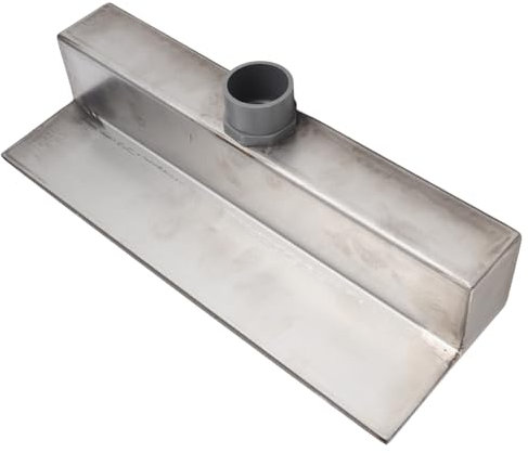 Lybunair Wasserfall-ss aus Edelstahl 304, dekorativer Brunnen-Überlauf für den Pool im Innenhof, Garten, Villa (400MM)