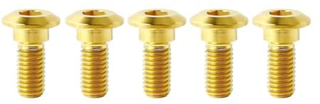 Generico Vite disco freno moto in titanio rotore freno a disco bulloni di fissaggio M8 * 20 25 30mm for fissaggio disco ruota flottante Suzuki(Golden,5pcs M8x25mm)