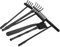 KOMBIUDA 6pcs Zen Sand Rake Set Tabletop Zen Garden Tools Bling Accessories Sensory Bin Hand Pendulum Handled Garden Tools Sand Table Rakes Lid Miniature Aerator Mini Outdoor Black Plastic