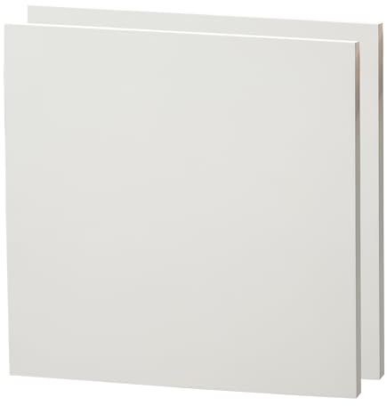 ARTIKUM Lot de 2 planches de peinture en MDF 50 x 50 cm - Blanc apprêté - Profondeur 1,9 cm - Plaque de peinture en MDF avec cadre en pin - Fond de peinture sur bois - Pour peinture, bricolage