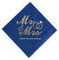 Whakano 100 Stück Deko Servietten Mr.& Mrs,Hochzeitsservietten 3-Lagig,Papierservietten 12,7x12,7 cm,Papier Napkins,Einweg Servietten für Hochzeit Zeremonie,Hochzeitsfeier,Jubiläum,Blau