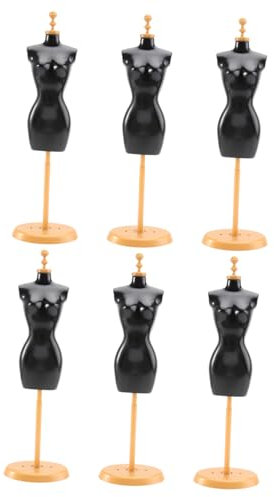 BESPORTBLE 6Stücke Teiliges Puppenbekleidungsständer Schwarz Puppenkleider Halter für Figurenformmodelle für Puppen Nähprojekte und Kunsthandwerk Langlebig und Praktisch