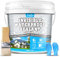 Revêtement imperméable transparent - Mastic d'étanchéité à base d'eau - Imperméabilisant pour l'intérieur et l'extérieur - Joint en plastique liquide pour toits, salle de bain (Transparent, 2000g)