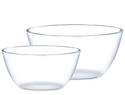 ADESUGATA Bol mélangeur en verre, adapté pour les salades, le mélange résistant à la chaleur, le pétrissage, la fermentation, la cuisson et le fouet