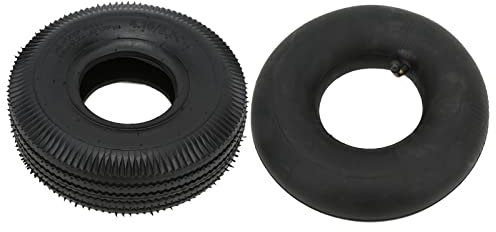 Bnineteenteam 4.10-3.50-4 Neumático de Tubo Interior 4.10/3.50-4 Neumático 410-350-4 con Goma Espesa para Triciclos Eléctricos Remolques de Jardín Cortadoras de Césped