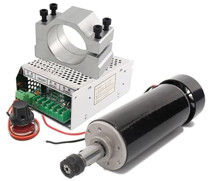 CNC-Spindelmotor, 0,5 kW Luftkühlungsspindel-Gleichstrommotor + Leistung + CNC-Spannzange 500 W for 3D-Drucker-Monitorausrüstung für CNC-Fräsmaschine