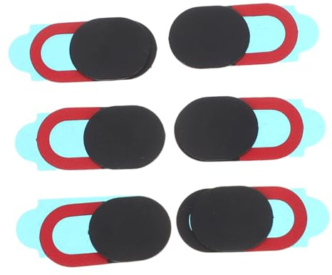 Housoutil 6PCS Oval Webcam Privacy Covers Ultra-thin Black Camera Slider Stickers for Laptop Tablet Phone Webcam Protection Compact Security