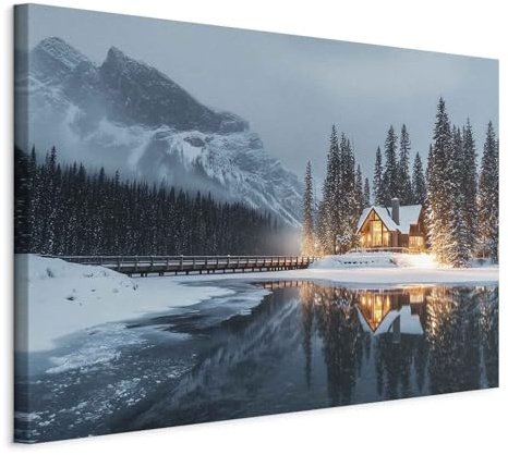murando - Leinwandbild Weihnachten, 90x60 cm, 1-teilig, Schlafzimmer | Hochwertige Leinwand, sofort aufhängbar, ideal fürs Wohn- oder Schlafzimmer, wasserfest und lichtecht, langlebig, stilvoll